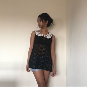 Anthropologie Lace detailed Top